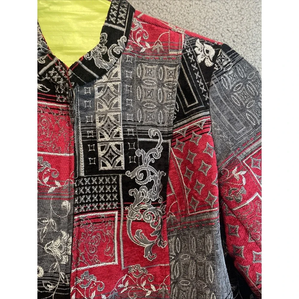 Molly & Maxx  1/4  Zip Blazer Women's Size‎ 3X Red And Black Casual Business
